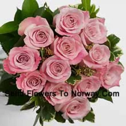 Bouquet de 11 roses roses